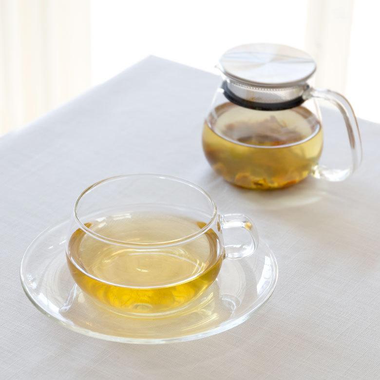 ティーカップ＆ソーサー 230ml 耐熱ガラス クリア 電子レンジ可 食洗機可 シンプル カフェ かわいい キッチン用品 90385 | ブランド登録なし | 13