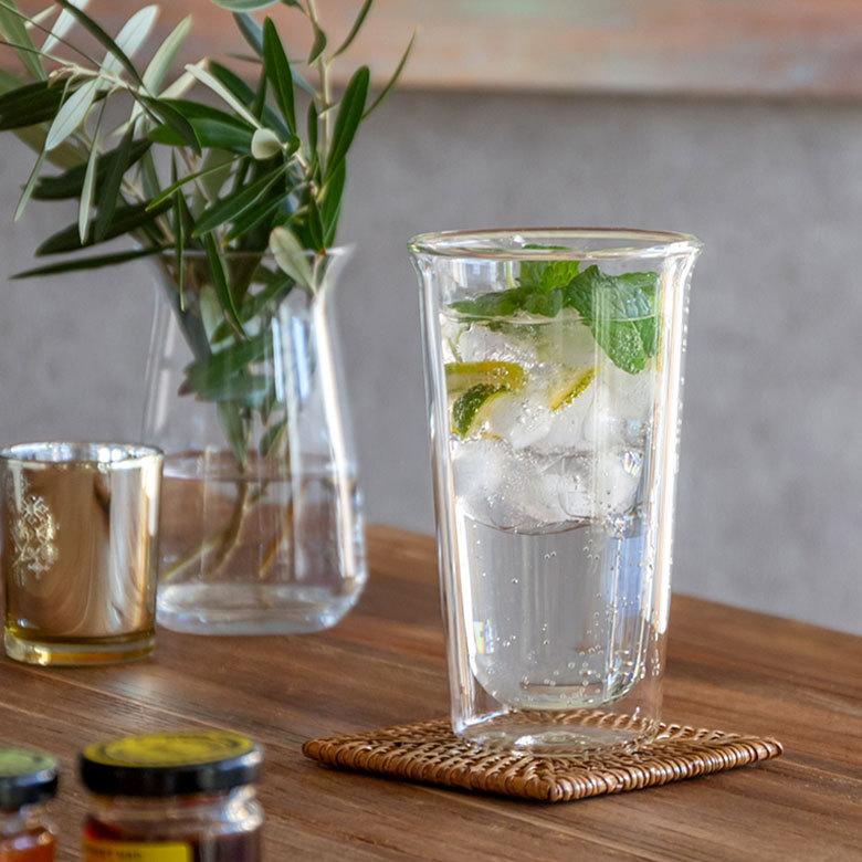 グラス ビアグラス ダブルウォール 耐熱ガラス 340ml 2層構造 クリア電子レンジ可 食洗機可 タンブラー おしゃれ シンプル 90388 | ブランド登録なし | 12