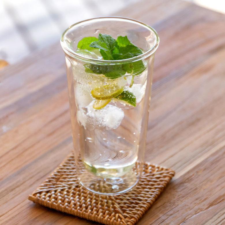 グラス ビアグラス ダブルウォール 耐熱ガラス 340ml 2層構造 クリア電子レンジ可 食洗機可 タンブラー おしゃれ シンプル 90388 | ブランド登録なし | 08