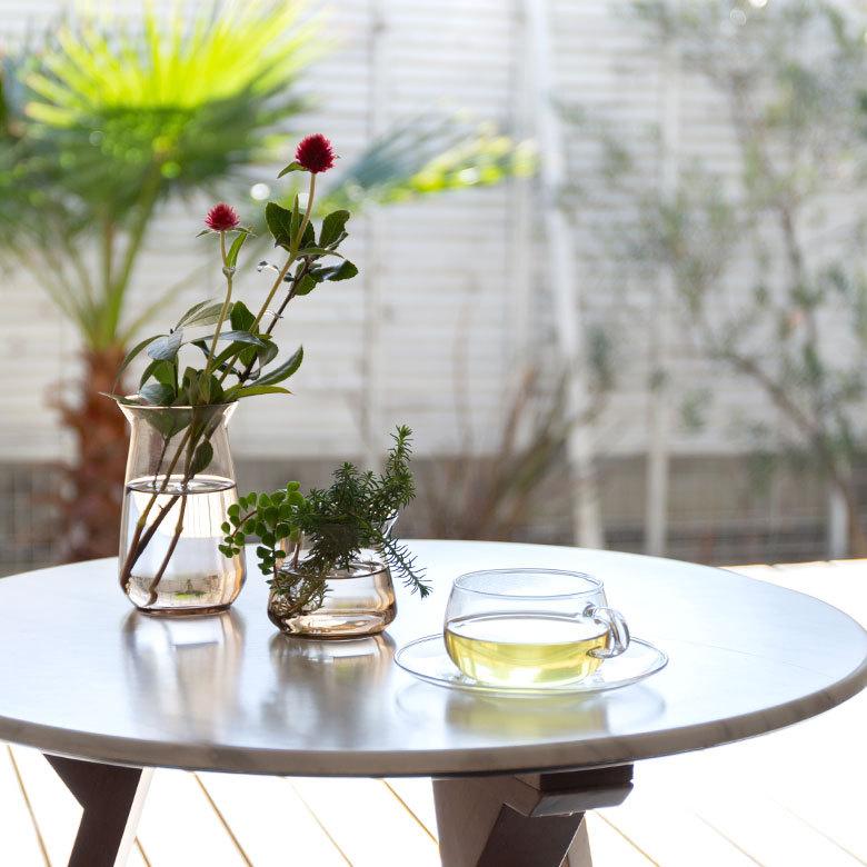 フラワーベース 一輪挿し ガラス 真鍮 クリア ブラウン 花瓶 170ml 水耕栽培 インテリア ブラウン おしゃれ 90389 | ブランド登録なし | 12