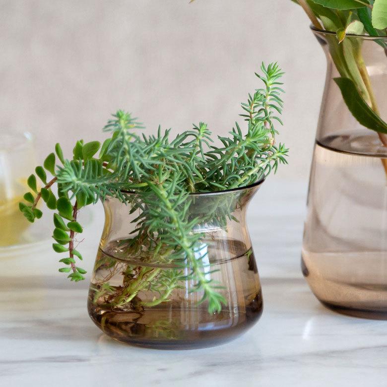 フラワーベース 一輪挿し ガラス 真鍮 クリア ブラウン 花瓶 170ml 水耕栽培 インテリア ブラウン おしゃれ 90389 | ブランド登録なし | 13