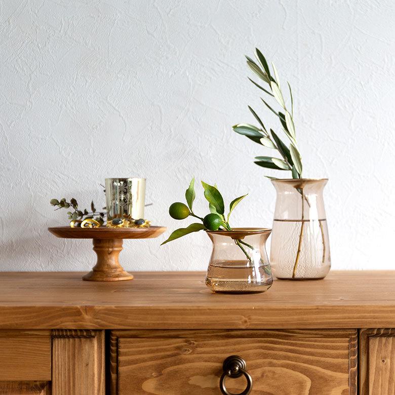 フラワーベース 一輪挿し ガラス 真鍮 クリア ブラウン 花瓶 170ml 水耕栽培 インテリア ブラウン おしゃれ 90389 | ブランド登録なし | 15