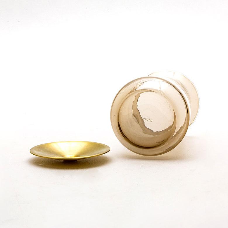 フラワーベース 一輪挿し ガラス 真鍮 クリア ブラウン 花瓶 360ml 水耕栽培 インテリア ブラウン おしゃれ 90390 | ブランド登録なし | 16