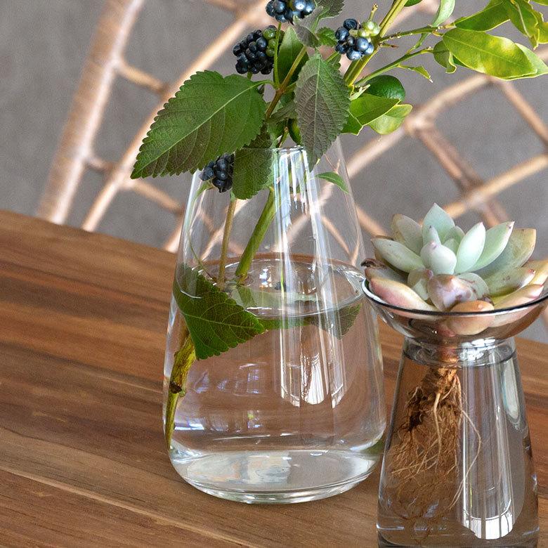 フラワーベース 一輪挿し ガラス 真鍮 クリア グレー 花瓶 830ml 水耕栽培 インテリア お手入れ簡単 おしゃれ 90392 | ブランド登録なし | 05