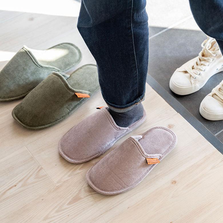 スリッパ 室内 履き 袋付き ルームシューズ  携帯 スリッパ  レディース 無地 コーデュロイ シンプル おしゃれ 収納 来客用 旅行 トイレ ダルトン DULTON 90396 | ブランド登録なし | 14