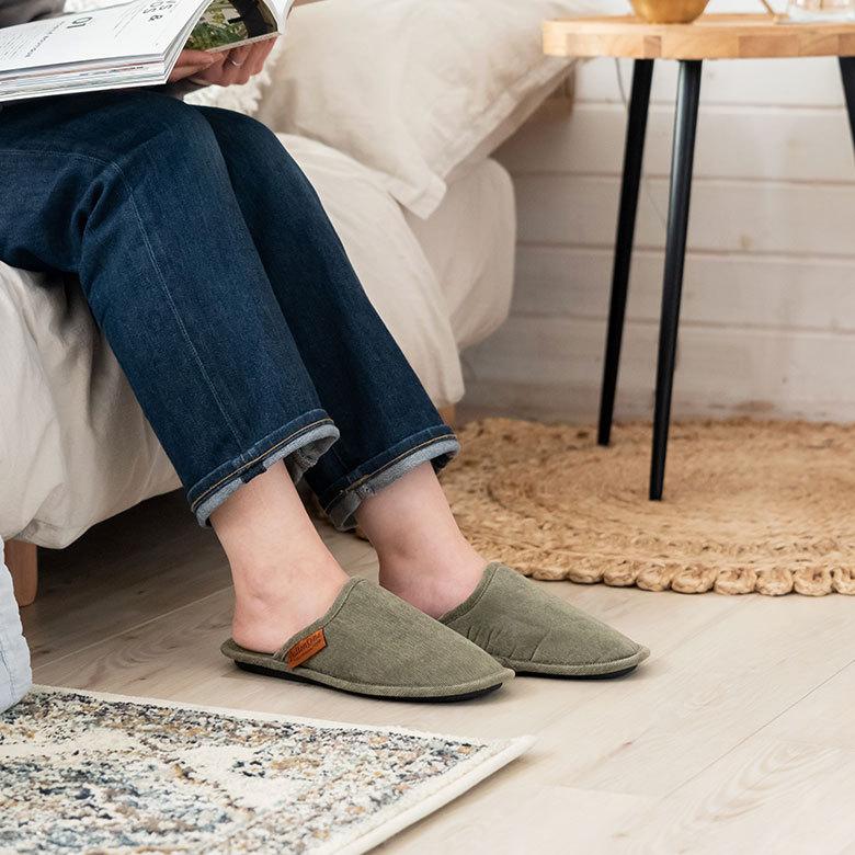 スリッパ 室内 履き 袋付き ルームシューズ  携帯 スリッパ  レディース 無地 コーデュロイ シンプル おしゃれ 収納 来客用 旅行 トイレ ダルトン DULTON 90396 | ブランド登録なし | 20