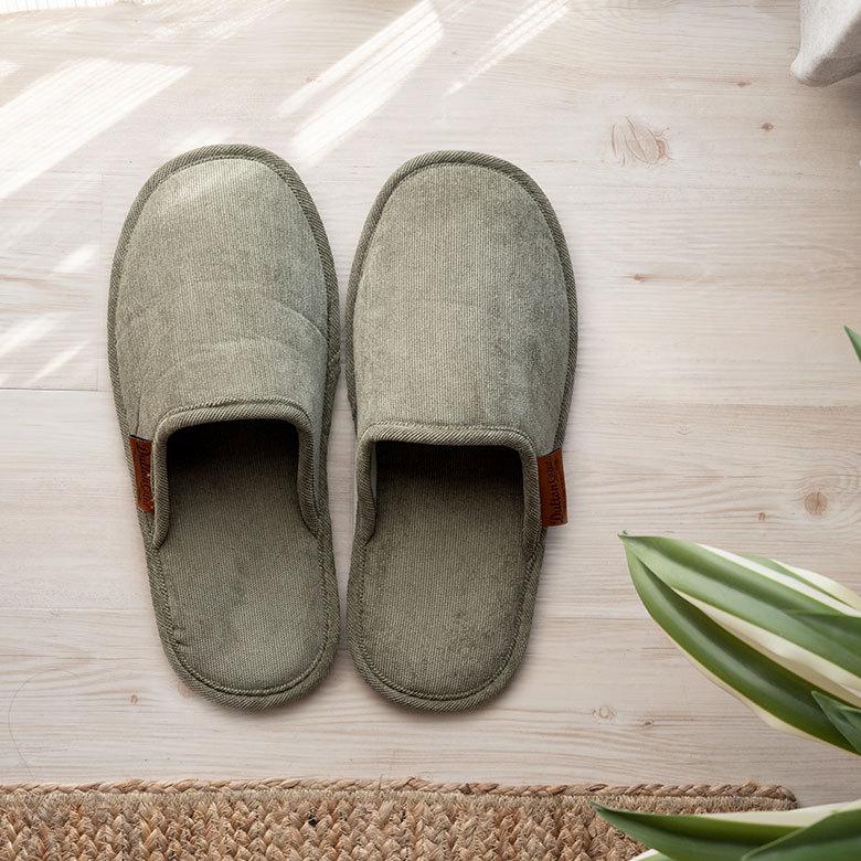 スリッパ 室内 履き 袋付き ルームシューズ  携帯 スリッパ  メンズ 無地 コーデュロイ シンプル おしゃれ 収納 来客用 旅行 トイレ ダルトン DULTON 90397 | ブランド登録なし | 17