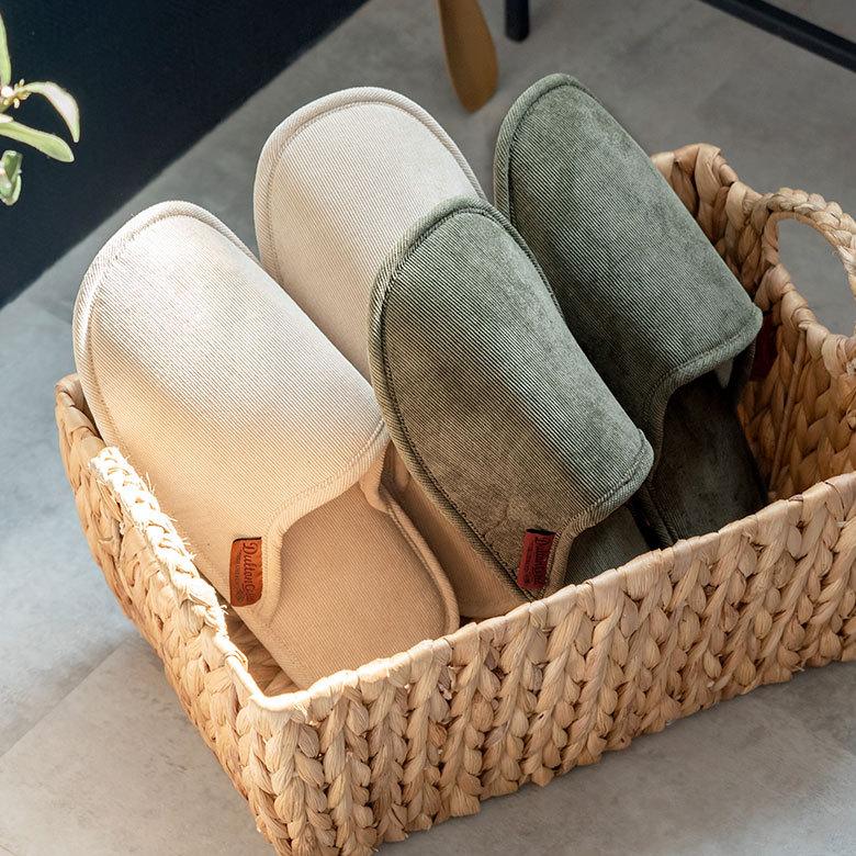 スリッパ 室内 履き 袋付き ルームシューズ  携帯 スリッパ  メンズ 無地 コーデュロイ シンプル おしゃれ 収納 来客用 旅行 トイレ ダルトン DULTON 90397 | ブランド登録なし | 11