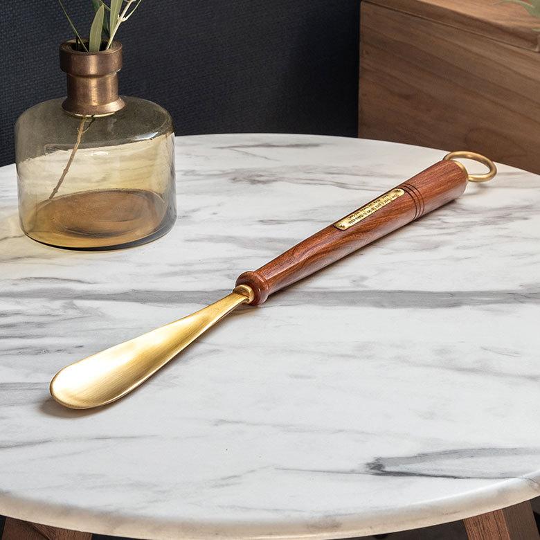 シューホーン 靴べら 真鍮 木 長さ 46cm ロング 靴ベラ おしゃれ 高級 ギフト プレゼント 父の日 敬老の日 男性 雑貨 インテリア 玄関 ダルトン DULTON 90399 | ブランド登録なし | 10