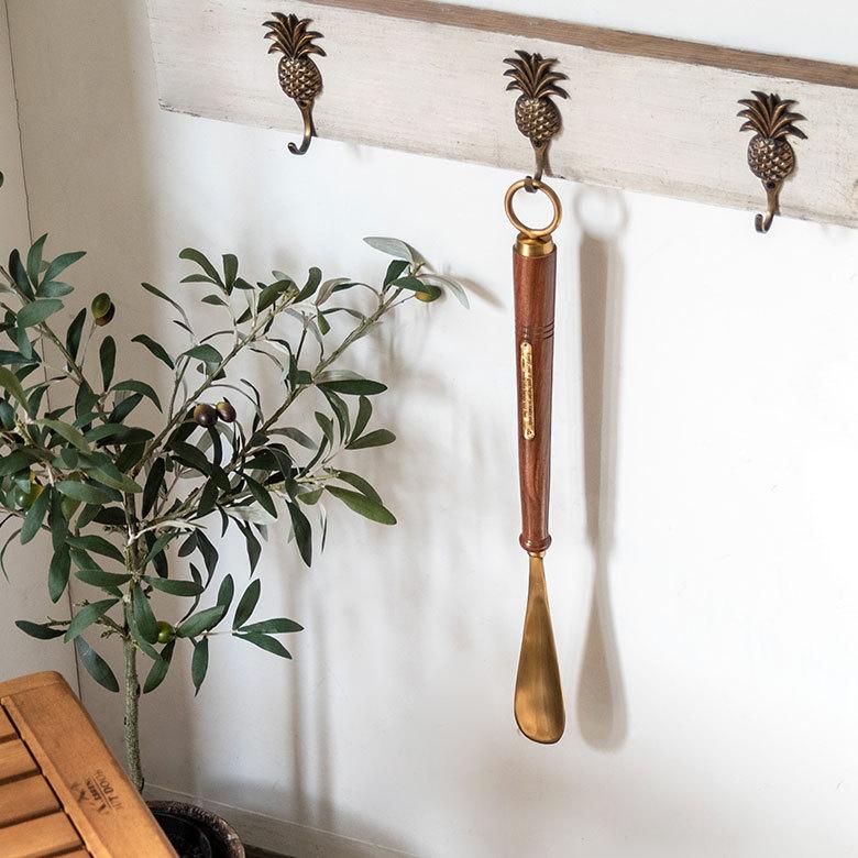 シューホーン 靴べら 真鍮 木 長さ 46cm ロング 靴ベラ おしゃれ 高級 ギフト プレゼント 父の日 敬老の日 男性 雑貨 インテリア 玄関 ダルトン DULTON 90399 | ブランド登録なし | 09