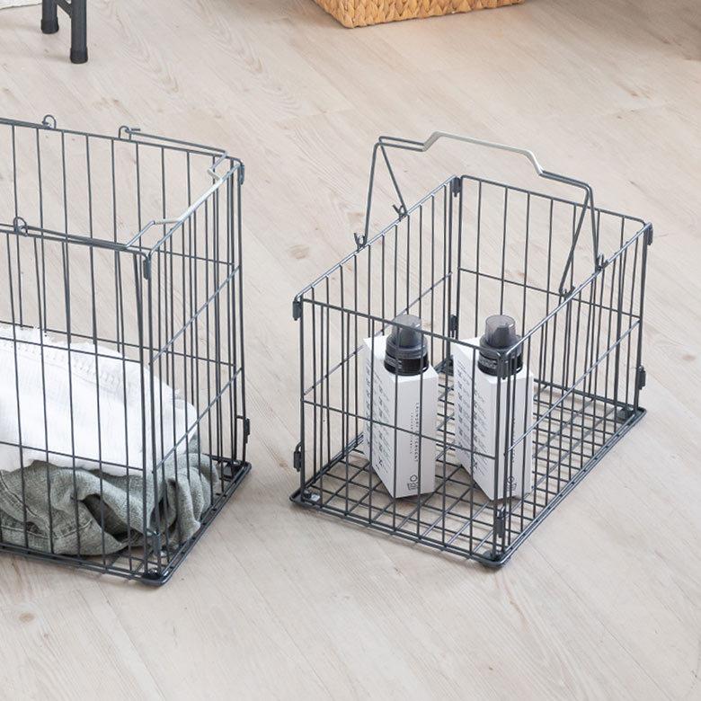 ランドリーワゴン ランドリー バスケット ワゴン 洗濯 カゴ 2段 トローリー ワイヤー 収納 キャスター付 タワー スクエア おしゃれ 北欧 ダルトン DULTON 90409 | ブランド登録なし | 10