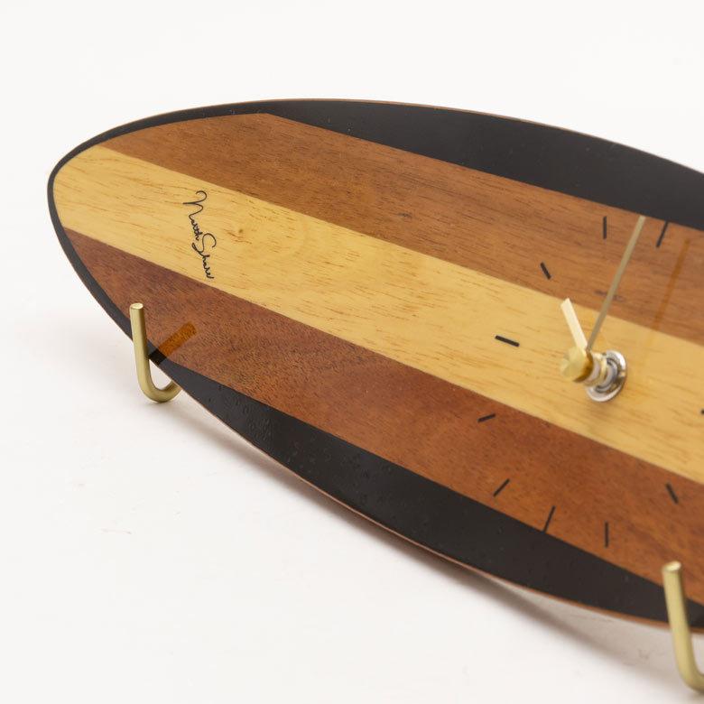 時計 壁掛け時計 置時計 2way サーフボード 木製 インテリア ビーチハウス 西海岸 ナチュラル 男前 スイープムーブメント 90410 | INTERFORM | 14