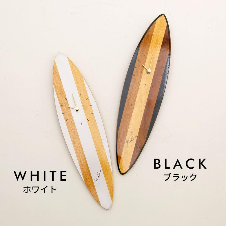 時計 壁掛け時計 置時計 2way サーフボード 木製 インテリア ビーチハウス 西海岸 ナチュラル 男前 スイープムーブメント 90410 | INTERFORM | 21