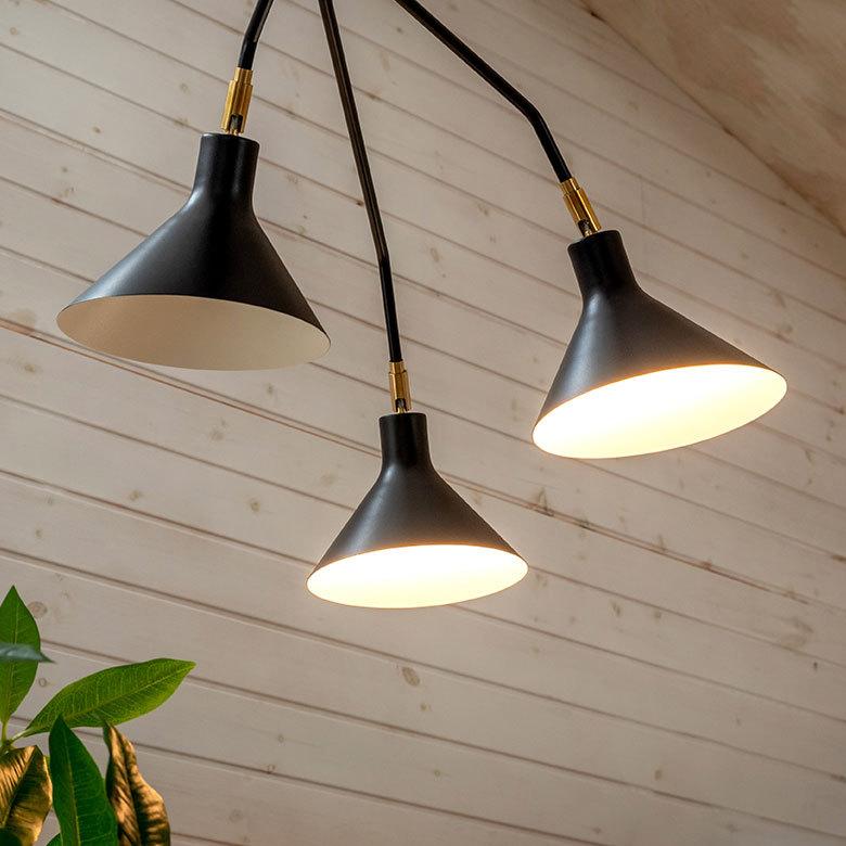 シーリング ライト 天井 照明 ３灯 E17 角度 調整 スチール 真鍮 スポット 60W 小型 電球 LED対応 回転 可能 おしゃれ モダン シンプル インターフォルム 90413 | INTERFORM | 08