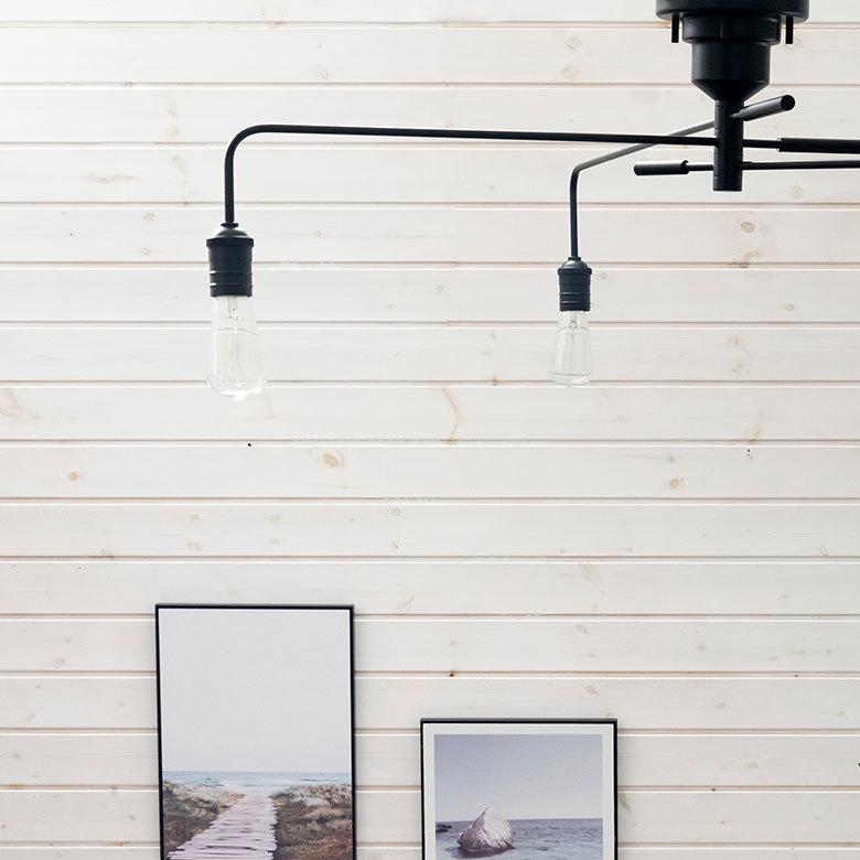 シーリング ライト 天井 照明 ３灯 E26 角度 調整 ソケット ランプ スチール ブラック 100W ハウス球 LED 裸電球 おしゃれ シンプル インターフォルム  90414 | INTERFORM | 10