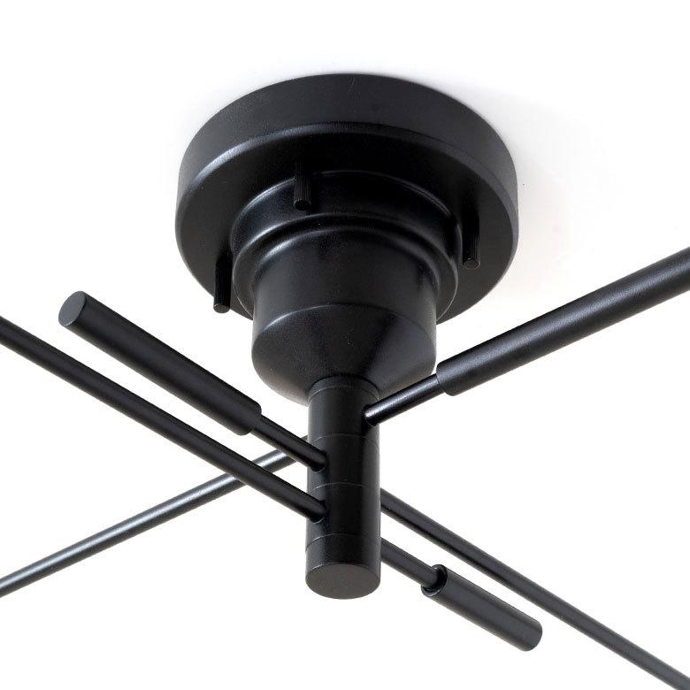 シーリング ライト 天井 照明 ３灯 E26 角度 調整 ソケット ランプ スチール ブラック 100W ハウス球 LED 裸電球 おしゃれ シンプル インターフォルム  90414 | INTERFORM | 18