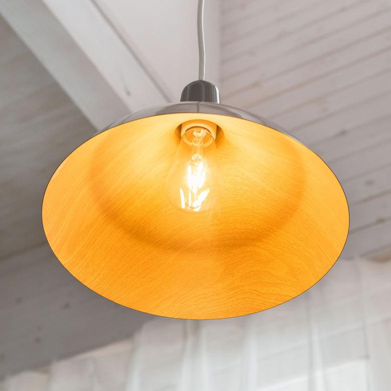 ペンダントライト ウッドデザイン ランプシェード グレー LED対応 天井照明 インテリア レトロ ナチュラル 北欧 インターフォルム 90416 | INTERFORM | 14