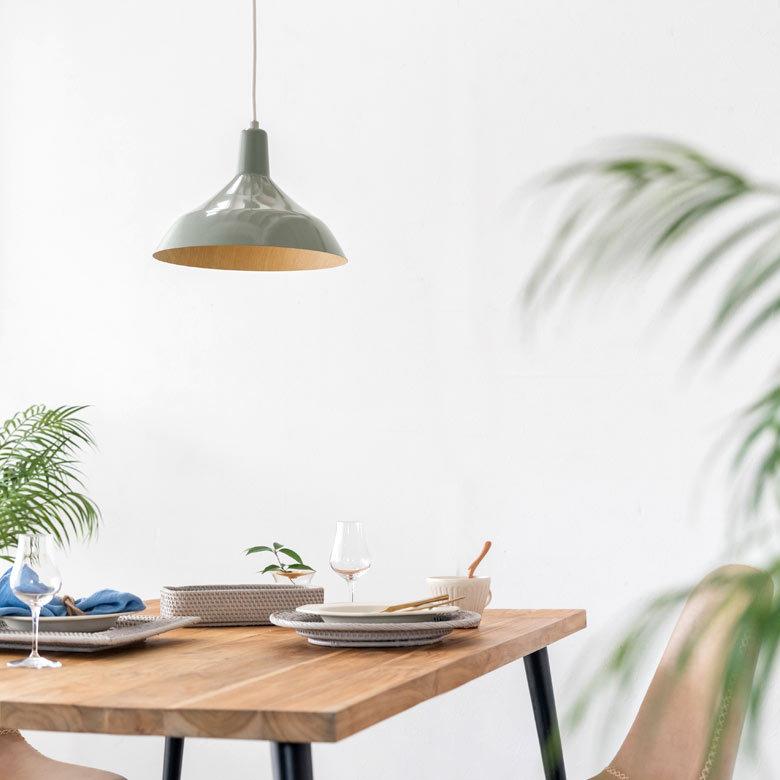 ペンダントライト ウッドデザイン ランプシェード グレー LED対応 天井照明 インテリア レトロ ナチュラル 北欧 インターフォルム 90416 | INTERFORM | 09