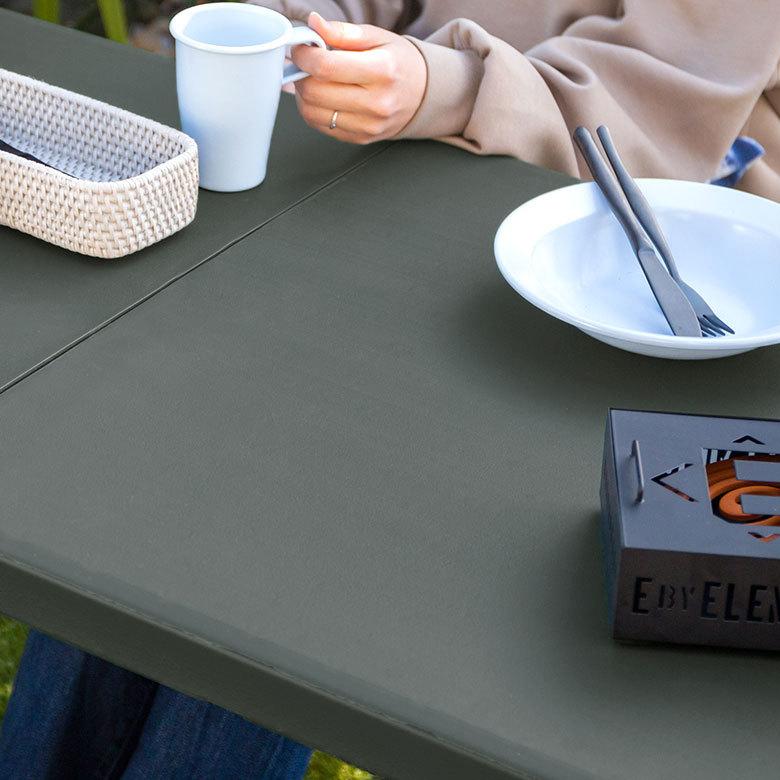 アウトドアテーブル 折りたたみ 4人掛 プラスチック スチール