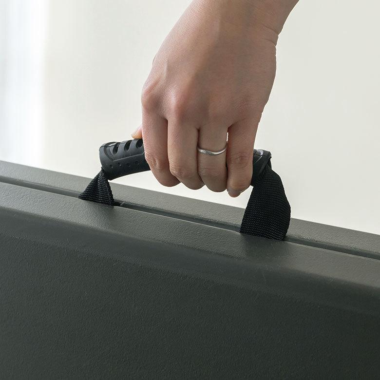 アウトドアテーブル 折りたたみ 4人掛 プラスチック スチール ブラック オリーブ ミリタリーカラー 取っ手付き ピクニック キャンプ  コンパクト 90418 | ブランド登録なし | 14