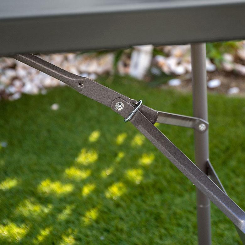 アウトドアテーブル 折りたたみ 4人掛 プラスチック スチール ブラック