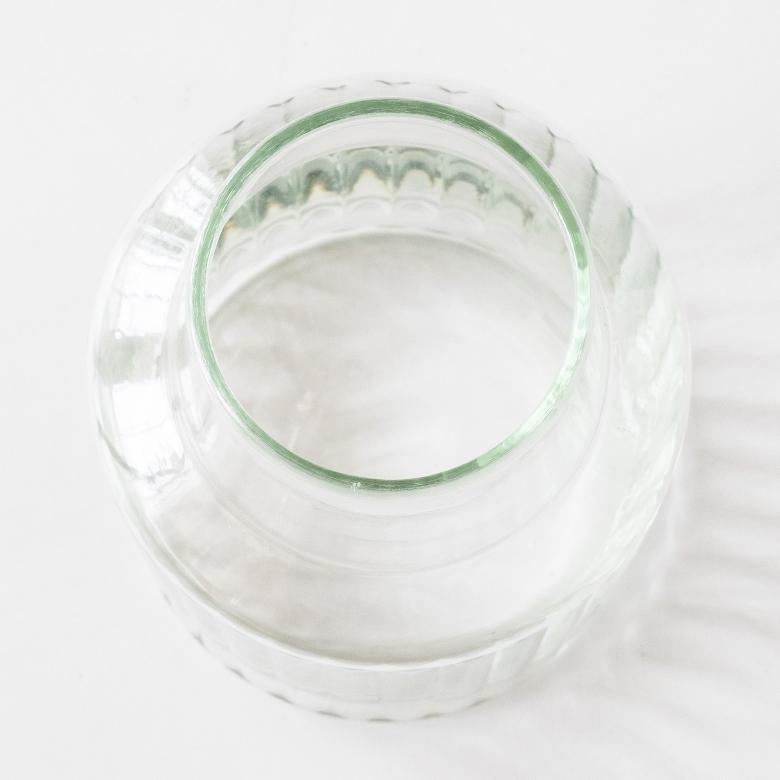 フラワーベース 花瓶 ガラス クリア 一輪挿し 高さ 18cm フラワー シンプル クリア サイクルガラス エコ おしゃれ Horn Please MADE 志成販売 90425 | ブランド登録なし | 13