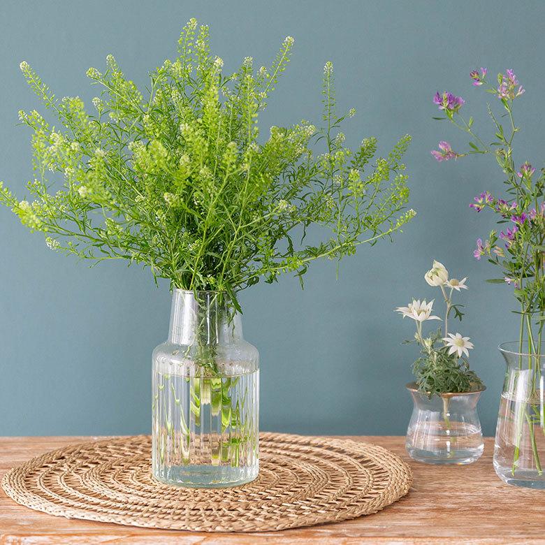 フラワーベース 花瓶 ガラス クリア 一輪挿し 高さ 18cm フラワー シンプル クリア サイクルガラス エコ おしゃれ Horn Please MADE 志成販売 90425 | ブランド登録なし | 09