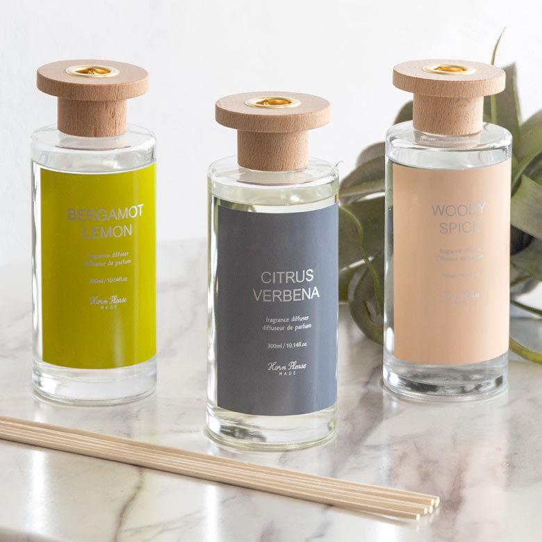 ディフューザー リードタイプ フレグランスオイル 300ml ガラス ウッド スティック  芳香　インテリア　90427 | ブランド登録なし | 04