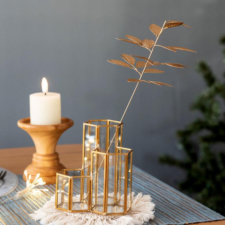 フェイク グリーン リーフ 枝 デコレーション 植物 モチーフ ボタニカル 雑貨 おしゃれ クリスマス アンティーク風 インテリア イベント 西海岸 90444 | ブランド登録なし | 01