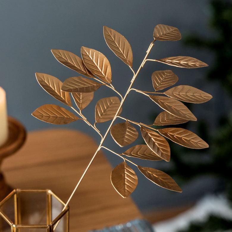 フェイク グリーン リーフ 枝 デコレーション 植物 モチーフ ボタニカル 雑貨 おしゃれ クリスマス アンティーク風 インテリア イベント 西海岸 90444 | ブランド登録なし | 02