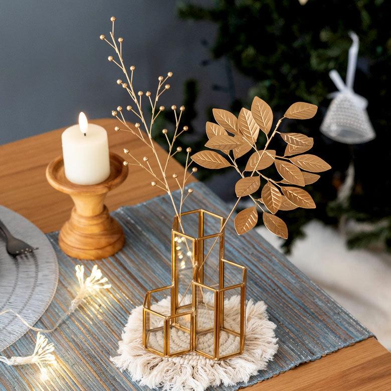 フェイク グリーン リーフ 枝 デコレーション 植物 モチーフ ボタニカル 雑貨 おしゃれ クリスマス アンティーク風 インテリア イベント 西海岸 90444 | ブランド登録なし | 03