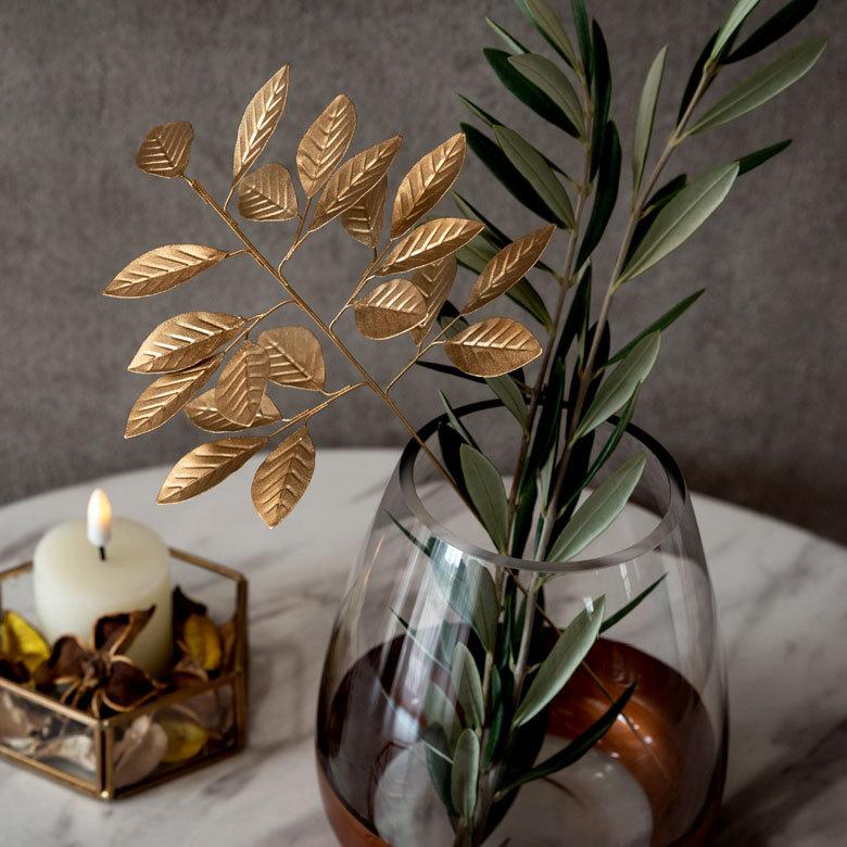 フェイク グリーン リーフ 枝 デコレーション 植物 モチーフ ボタニカル 雑貨 おしゃれ クリスマス アンティーク風 インテリア イベント 西海岸 90444 | ブランド登録なし | 05