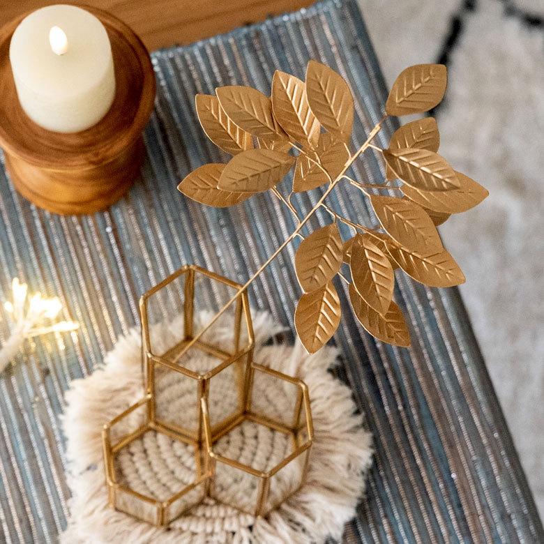 フェイク グリーン リーフ 枝 デコレーション 植物 モチーフ