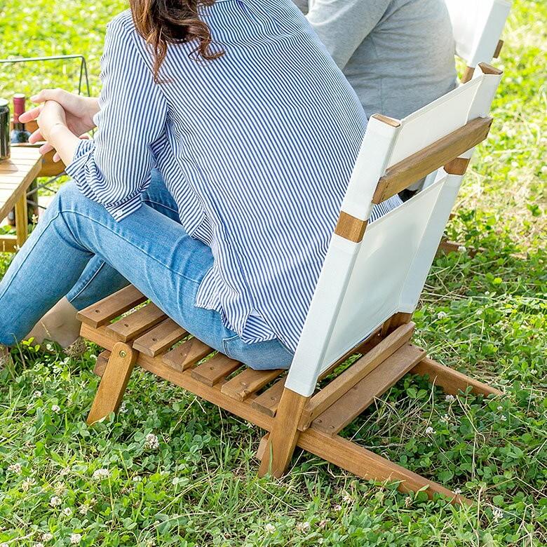 チェア ガーデンチェア 椅子 天然木 ロースタイル 折り畳み キャンプ アウトドア 91003 | ブランド登録なし | 02