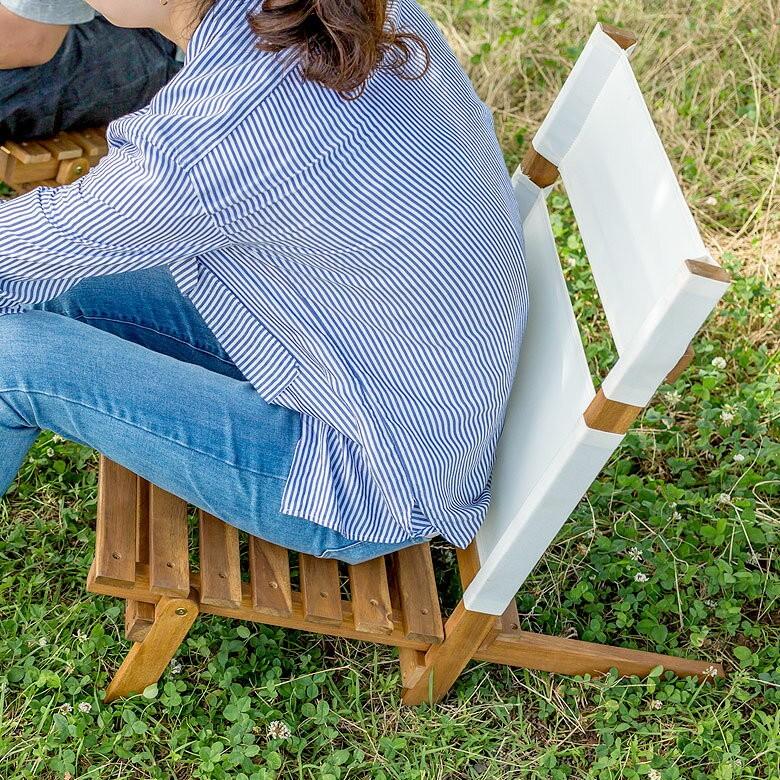 チェア ガーデンチェア 椅子 天然木 ロースタイル 折り畳み キャンプ アウトドア 91003 | ブランド登録なし | 07