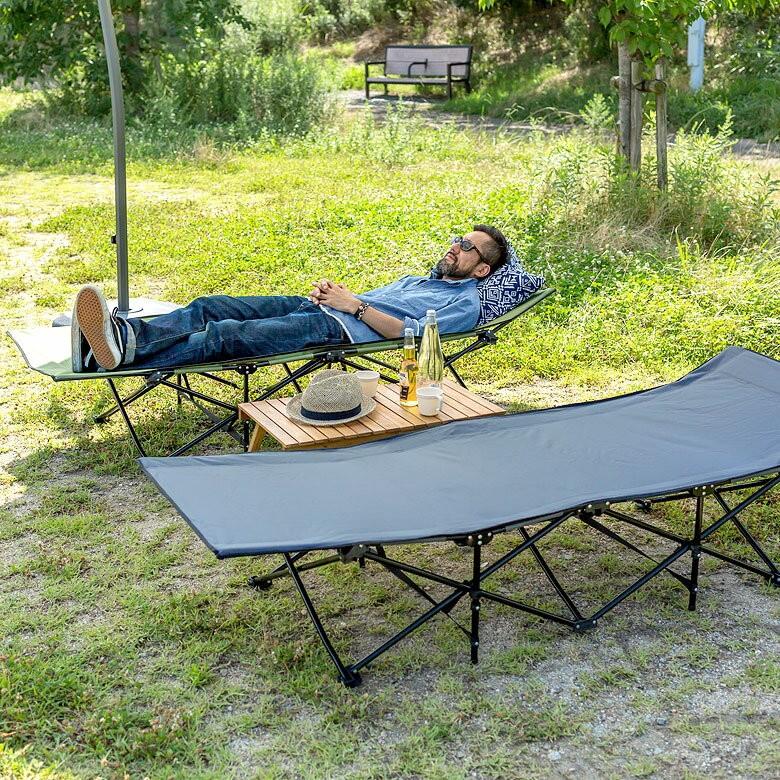 キャンピングベッド コット ハイコット 簡易 折りたたみ式 組立不要 スリーピングギア フォールディングチェア 91005 | ブランド登録なし | 01