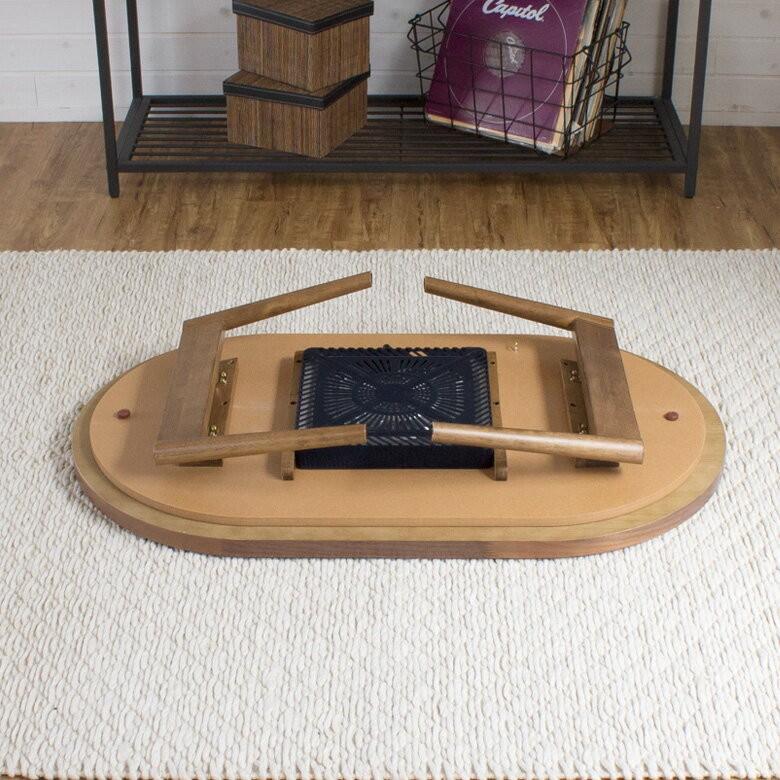 こたつ テーブル 楕円形 幅100x60cm 高さ36cm 天然木製 こたつ テーブル 楕円形 幅100x60cm 高さ36cm 天然木製