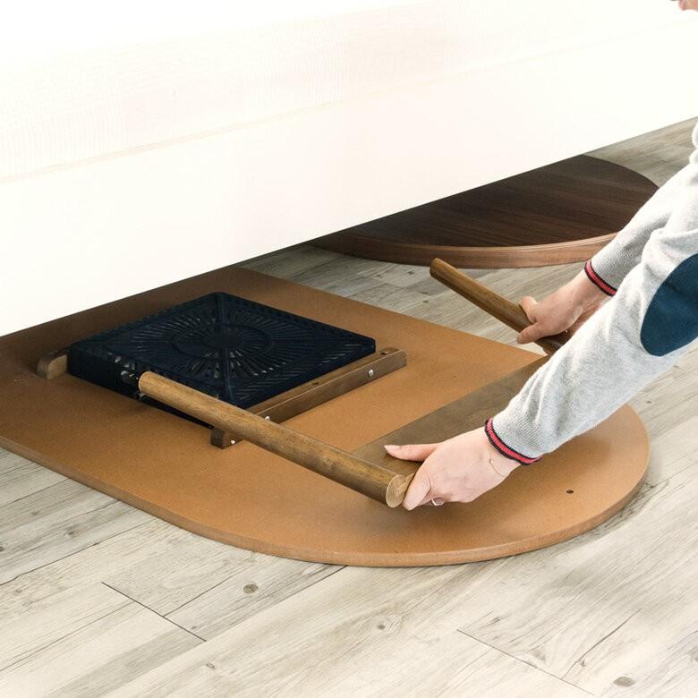 こたつ テーブル 楕円形 幅100ｘ60cm 高さ36cm 天然木製 折りたたみ 一人暮らし 遠赤外線 フラットヒーター 91008 | ブランド登録なし | 03