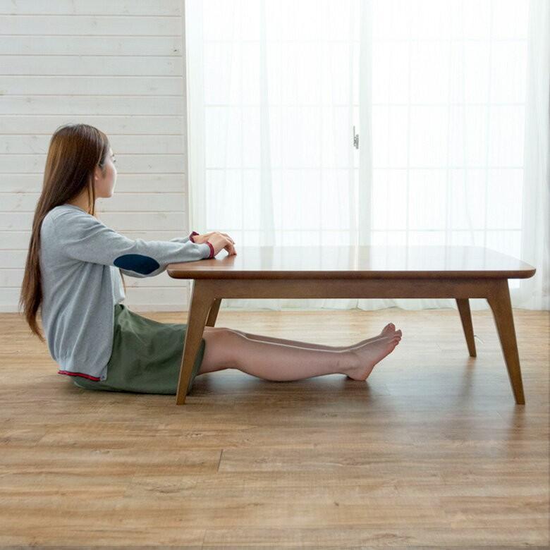 こたつ テーブル 長方形 幅105×75cm 高さ39cm センターテーブル コタツ 一人暮らし コンパクト 天然木製 91012 | ブランド登録なし | 05