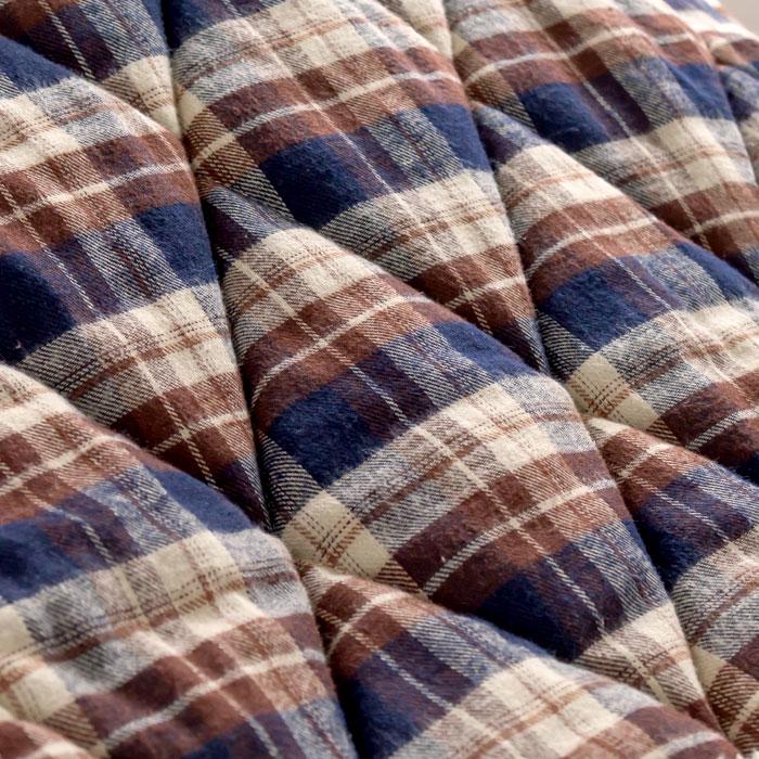 こたつ布団 正方形 約190×190cm チェック柄 ブラウン ブルー こたつ掛け布団 こたつぶとん シンプル 薄掛け CURTIS おしゃれ 洋風 西海岸 北欧 91015 | ブランド登録なし | 02