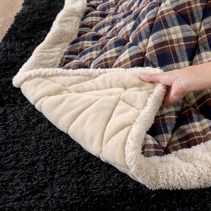 こたつ布団 正方形 約190×190cm チェック柄 ブラウン ブルー こたつ掛け布団 こたつぶとん シンプル 薄掛け CURTIS おしゃれ 洋風 西海岸 北欧 91015 | ブランド登録なし | 04