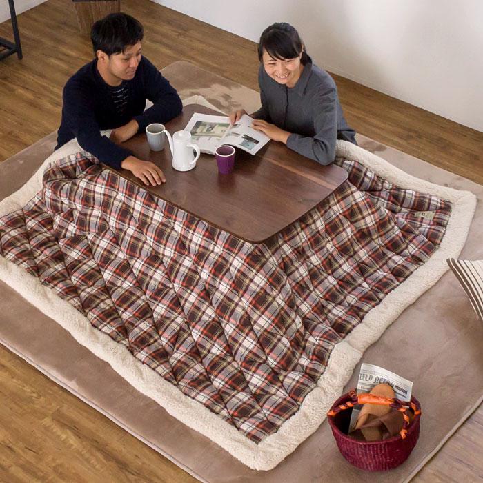 こたつ布団 正方形 約190×190cm チェック柄 ブラウン ブルー こたつ掛け布団 こたつぶとん シンプル 薄掛け CURTIS おしゃれ 洋風 西海岸 北欧 91015 | ブランド登録なし | 05