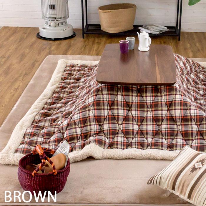 こたつ布団 正方形 約190×190cm チェック柄 ブラウン ブルー こたつ掛け布団 こたつぶとん シンプル 薄掛け CURTIS おしゃれ 洋風 西海岸 北欧 91015 | ブランド登録なし | 07