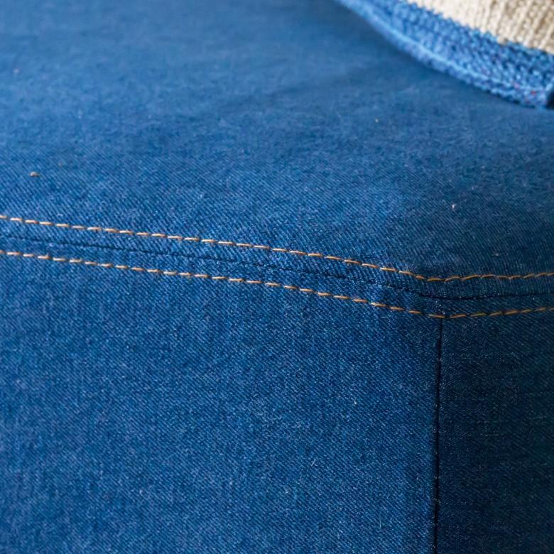 ソファー ソファ セトラシリーズ デニム ２人掛け おしゃれ ラブソファ 2P 生地 ブルー 西海岸 天然木 肘掛け ポケットコイル スチール製 男前 北欧 91017 | ブランド登録なし | 13