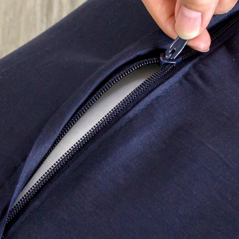 クッションカバー デニム 45×45cm コットン ヌードクッション付き おしゃれ 正方形 椅子 ブルー ファブリック 西海岸 男前 ヴィンテージ 91020 | ブランド登録なし | 02