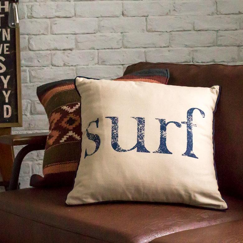 クッションカバー サーフ コットン 45×45cm surf ヌードクッション付き