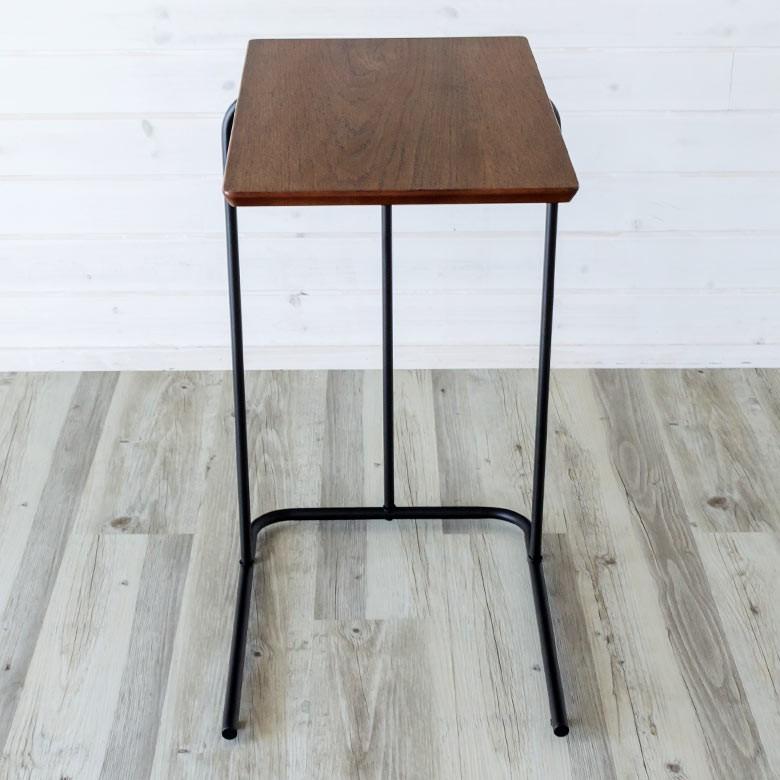 サイドテーブル コーヒーテーブル ミニテーブル 天然木製 スチール コの字型テーブル パソコン アンティーク おしゃれ 91023 | ブランド登録なし | 07