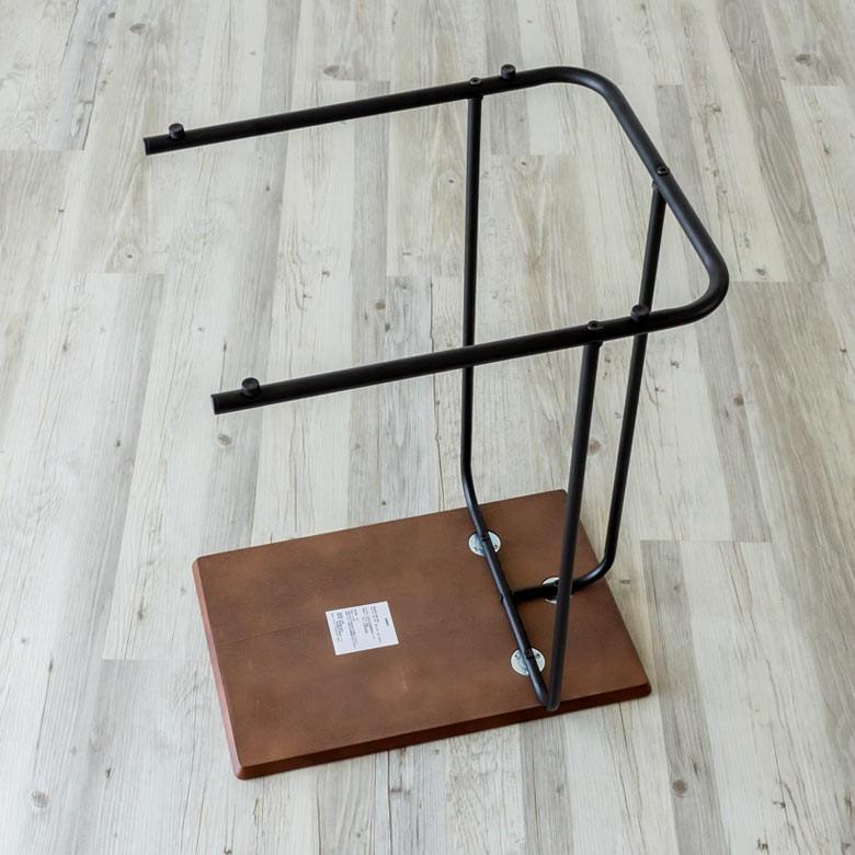 サイドテーブル コーヒーテーブル ミニテーブル 天然木製 スチール コの字型テーブル パソコン アンティーク おしゃれ 91023 | ブランド登録なし | 08