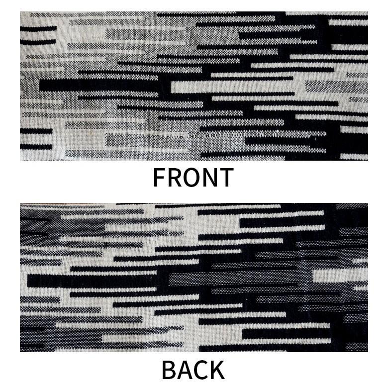 ブランケット おしゃれ 大判 毛布 コットン 膝掛け 約180×130cm インド製 北欧 ベッドスロー リバーシブル フリンジ モノトーン ネイティブ 91032 | ブランド登録なし | 04