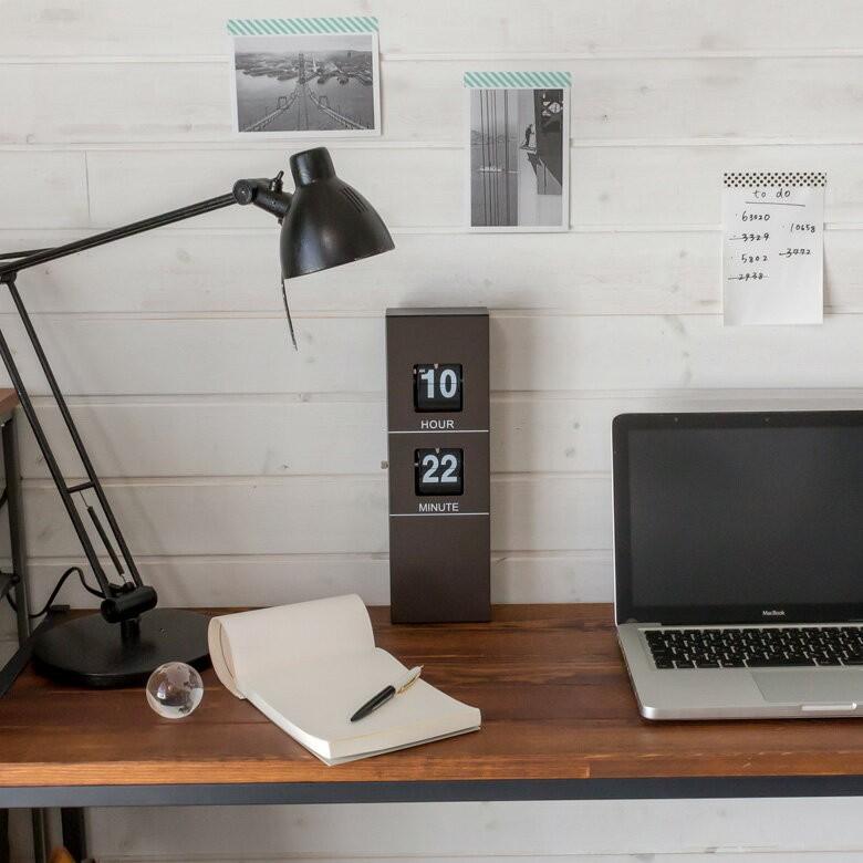 時計 フリップクロック 2WAYパタパタ時計 パネル スマートタイプ 単2 置き時計 壁掛け時計 プレゼント レトロ レッド ブラウン ヴィンテージ 91035 | ブランド登録なし | 02